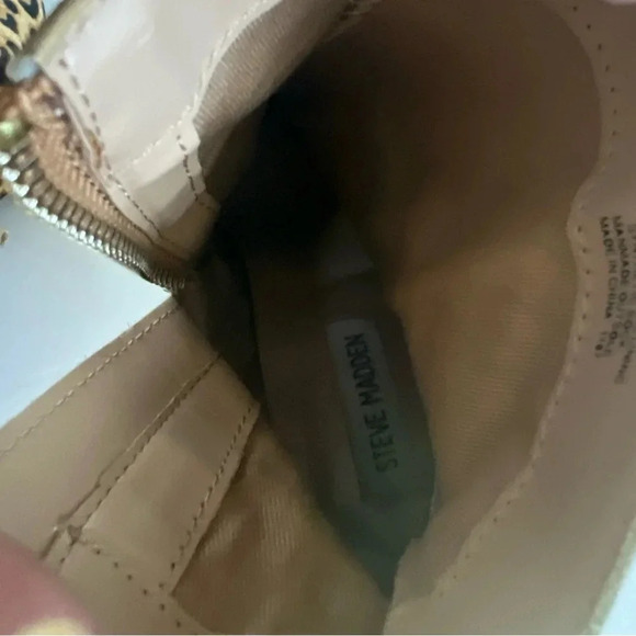 STEVE MADDEN Leopard Print Calf Hair Ankle Boots 8.5M Zipper Closure - Picture 9 of 11